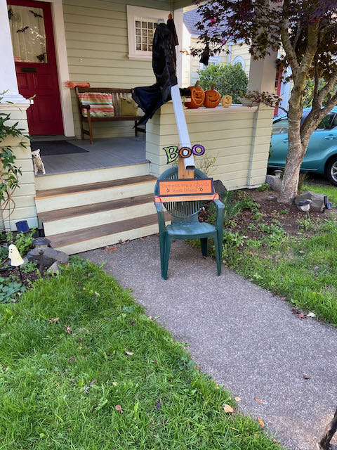 Neighbor’s Halloween Chute for Candy